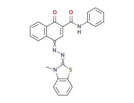 Molecular Structure of 13545-94-3 (2-(4-hydroxy-3-phenylcarbamoyl-naphthalen-1-ylazo)-3-methyl-benzothiazolium betaine)