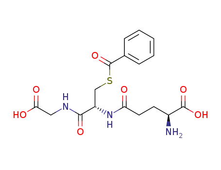 Molecular Structure of 51024-68-1 (N<SUP>5</SUP>-((R)-3-(benzoyllthio)-1-((carboxymethyl)amino)-1-oxopropan-2-yl)-L-glutamine)