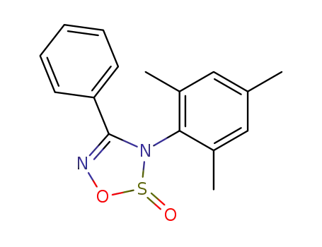 Molecular Structure of 63133-67-5 (3H-1,2,3,5-Oxathiadiazole, 4-phenyl-3-(2,4,6-trimethylphenyl)-, 2-oxide)