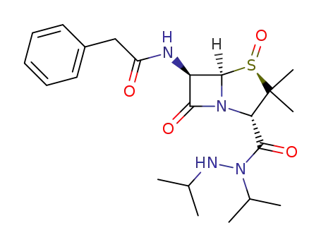 4-Thia-1-azabicyclo[3.2.0]heptane-2-carboxylic acid,
3,3-dimethyl-7-oxo-6-[(phenylacetyl)amino]- (2S,5R,6R)-,
1,2-bis(1-methylethyl)hydrazide, 4-oxide