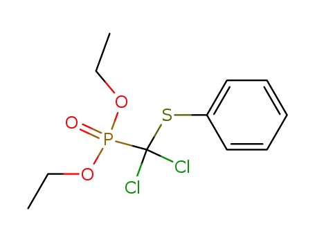 Molecular Structure of 65915-17-5 ((Dichloro-phenylsulfanyl-methyl)-phosphonic acid diethyl ester)