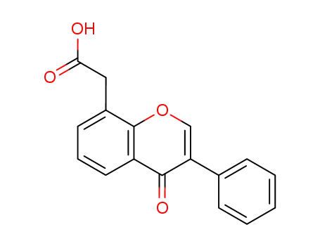 Molecular Structure of 87627-17-6 ((4-Oxo-3-phenyl-4H-chromen-8-yl)acetic acid)