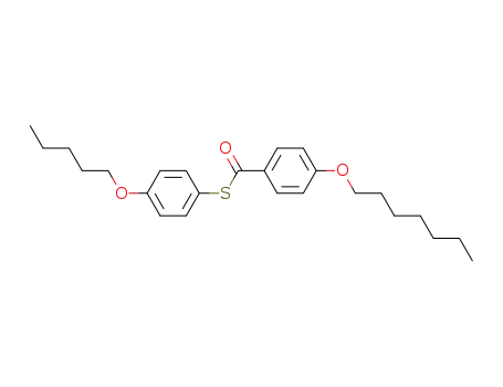 Molecular Structure of 61519-01-5 (Benzenecarbothioic acid, 4-(heptyloxy)-, S-[4-(pentyloxy)phenyl] ester)