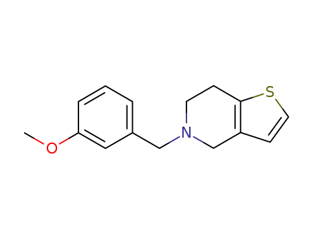 Molecular Structure of 55142-92-2 (5-(3-methoxy-benzyl)-4,5,6,7-tetrahydro-thieno[3,2-<i>c</i>]pyridine)