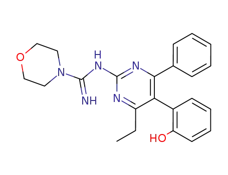 <i>N</i>-[4-ethyl-5-(2-hydroxy-phenyl)-6-phenyl-pyrimidin-2-yl]-morpholine-4-carboximidic acid amide