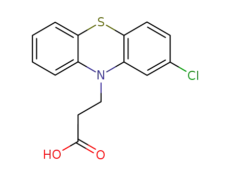Molecular Structure of 6853-90-3 (10H-Phenothiazine-10-propanoic acid, 2-chloro-)