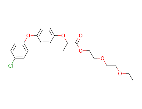 Molecular Structure of 65633-94-5 (Propanoic acid, 2-[4-(4-chlorophenoxy)phenoxy]-,
2-(2-ethoxyethoxy)ethyl ester)