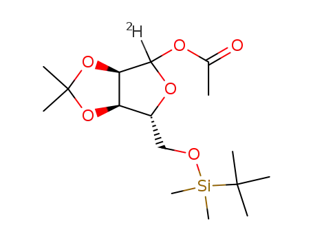 <1'-(2)H>-1-O-Acetyl-5-O-<(1,1-dimethylethyl)dimethylsilyl>-2,3-O-(1-methylethylidene)-D-ribofuranose