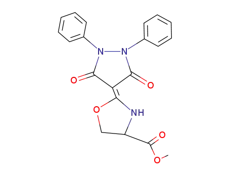 2-(3,5-dioxo-1,2-diphenyl-pyrazolidin-4-ylidene)-oxazolidine-4-carboxylic acid methyl ester