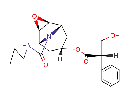 Molecular Structure of 26352-40-9 ((<i>S</i>)-3-hydroxy-2-phenyl-propionic acid 9-propylcarbamoyl-(1<i>r</i><i>N</i>,2<i>t</i><i>H</i>,4<i>t</i><i>H</i>,5<i>c</i><i>N</i>)-3-oxa-9-aza-tricyclo[3.3.1.0<sup>2,4</sup>]non-7<i>t</i>-yl ester)