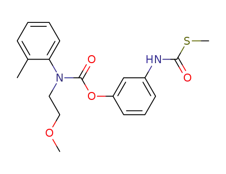 Molecular Structure of 70040-55-0 ((2-Methoxy-ethyl)-o-tolyl-carbamic acid 3-methylsulfanylcarbonylamino-phenyl ester)