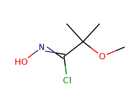 Molecular Structure of 26738-13-6 (Propanimidoyl chloride, N-hydroxy-2-methoxy-2-methyl-)