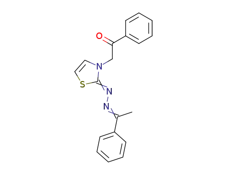 3-(2-oxo-2-phenyl-ethyl)-3<i>H</i>-thiazol-2-one (1-phenyl-ethylidene)-hydrazone