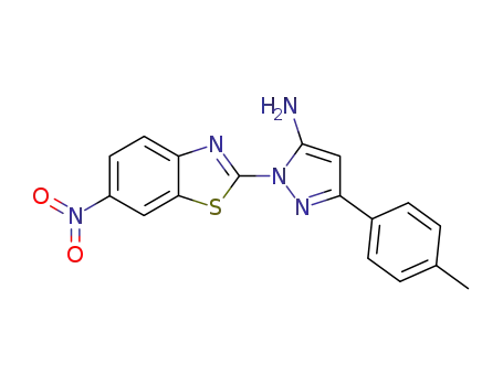 2-(6-nitro-benzothiazol-2-yl)-5-<i>p</i>-tolyl-2<i>H</i>-pyrazol-3-ylamine