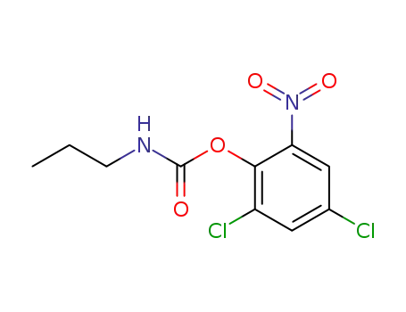 Molecular Structure of 14571-89-2 (Propyl-carbamic acid 2,4-dichloro-6-nitro-phenyl ester)