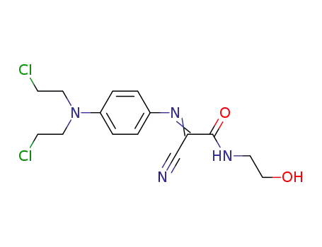 p-<Bis-(β-chlorethyl)-amino>-phenylimino-cyanessigsaeure-β-hydroxy-ethylamid
