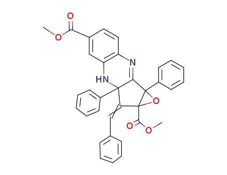 3-benzylidene-1,2-epoxy-1,3a-diphenyl-2,3,3a,4-tetrahydro-1<i>H</i>-cyclopenta[<i>b</i>]quinoxaline-2,6-dicarboxylic acid dimethyl ester