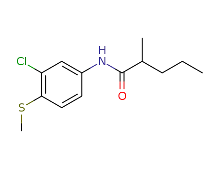 Molecular Structure of 22133-25-1 (2-Methyl-pentanoic acid (3-chloro-4-methylsulfanyl-phenyl)-amide)