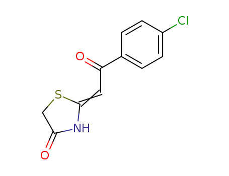 Molecular Structure of 337467-32-0 (2-[2-(4-chlorophenyl)-2-oxoethylidene]-1,3-thiazolidin-4-one)