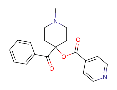 Molecular Structure of 97077-81-1 (isonicotinic acid-(4-benzoyl-1-methyl-[4]piperidyl ester))