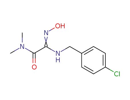 Molecular Structure of 56000-60-3 (2-(4-Chloro-benzylamino)-2-[(Z)-hydroxyimino]-N,N-dimethyl-acetamide)