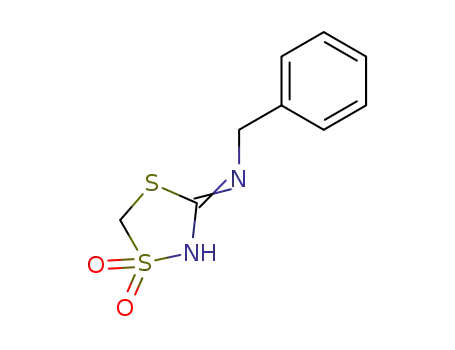 Molecular Structure of 65242-42-4 (1,4,2-Dithiazol-3-amine, N-(phenylmethyl)-, 1,1-dioxide)