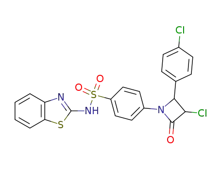 <i>N</i>-benzothiazol-2-yl-4-[3-chloro-2-(4-chloro-phenyl)-4-oxo-azetidin-1-yl]-benzenesulfonamide