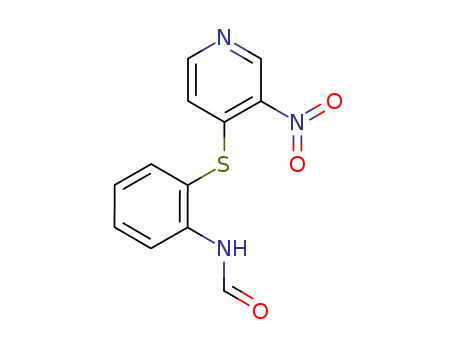 Molecular Structure of 99970-59-9 (Formamide, N-[2-[(3-nitro-4-pyridinyl)thio]phenyl]-)