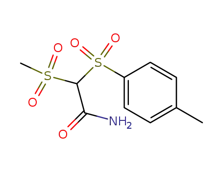 Molecular Structure of 61053-61-0 (2-Methanesulfonyl-2-(toluene-4-sulfonyl)-acetamide)