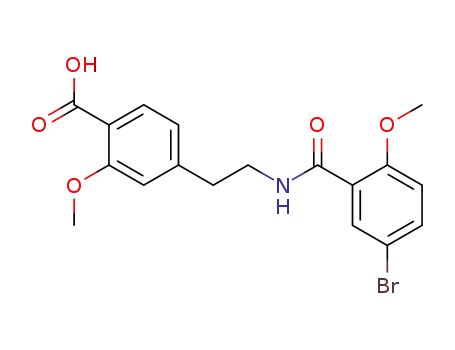 4-(2-<5-bromo-2-methoxy-benzamido>-ethyl)-2-methoxy-benzoic acid