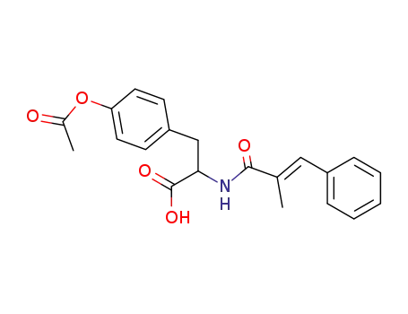 Molecular Structure of 49659-73-6 (<i>O</i>-acetyl-<i>N</i>-((<i>E</i>)-2-methyl-3-phenyl-acryloyl)-tyrosine)