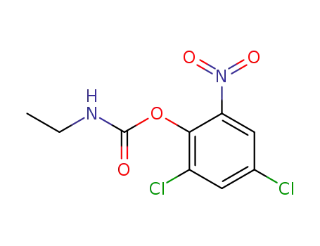 Molecular Structure of 14571-88-1 (Ethyl-carbamic acid 2,4-dichloro-6-nitro-phenyl ester)