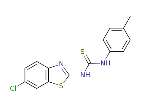 Molecular Structure of 1819-50-7 (Thiourea, N-(6-chloro-2-benzothiazolyl)-N'-(4-methylphenyl)-)