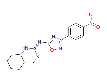 1-cyclohexyl-2-methyl-3-[3-(4-nitro-phenyl)-[1,2,4]oxadiazol-5-yl]-isothiourea