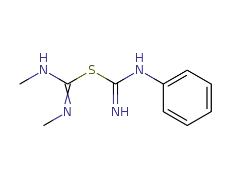 Molecular Structure of 46456-97-7 (Bis-<N-Phenyl-N',N''-dimethyl-formamidino>-sulfid)