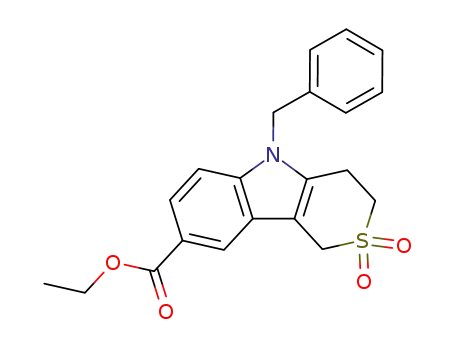 5-benzyl-2,2-dioxo-2,3,4,5-tetrahydro-1<i>H</i>-2λ<sup>6</sup>-thiopyrano[4,3-<i>b</i>]indole-8-carboxylic acid ethyl ester