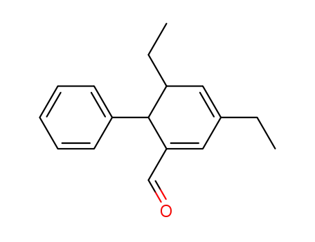 opt.-inakt. 3,5-Diethyl-6-phenyl-cyclohexa-1,3-dien-1-carbaldehyd