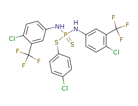 Molecular Structure of 68905-06-6 (C<sub>20</sub>H<sub>12</sub>Cl<sub>3</sub>F<sub>6</sub>N<sub>2</sub>PS<sub>2</sub>)