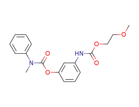 Molecular Structure of 64062-38-0 (Carbamic acid, methylphenyl-,
3-[[(2-methoxyethoxy)carbonyl]amino]phenyl ester)