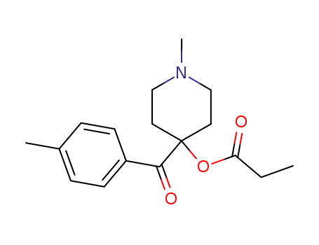 Molecular Structure of 94710-55-1 ((1-methyl-4-propionyloxy-[4]piperidyl)-<i>p</i>-tolyl ketone)