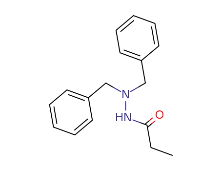 Molecular Structure of 29804-98-6 (N,N-Dibenzyl-N'-propionyl-hydrazin)