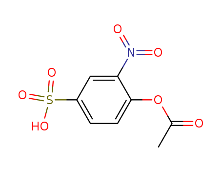 Molecular Structure of 19753-78-7 (Benzenesulfonic acid, 4-(acetyloxy)-3-nitro-)