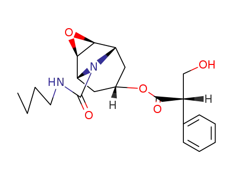 (<i>S</i>)-3-hydroxy-2-phenyl-propionic acid 9-butylcarbamoyl-(1<i>r</i><i>N</i>,2<i>t</i><i>H</i>,4<i>t</i><i>H</i>,5<i>c</i><i>N</i>)-3-oxa-9-aza-tricyclo[3.3.1.0<sup>2,4</sup>]non-7<i>t</i>-yl ester