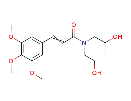 Molecular Structure of 16562-68-8 (N-(2-Hydroxy-ethyl)-N-(2-hydroxy-propyl)-3,4,5-trimethoxy-zimtsaeure-amid)