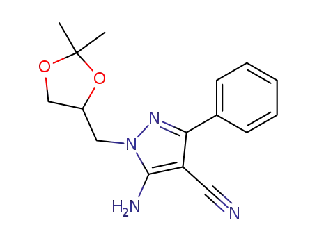 5-Amino-1-(2,2-dimethyl-[1,3]dioxolan-4-ylmethyl)-3-phenyl-1H-pyrazole-4-carbonitrile