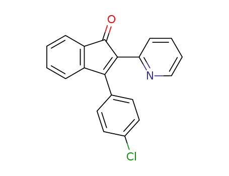 Molecular Structure of 102184-36-1 (3-(4-chloro-phenyl)-2-[2]pyridyl-inden-1-one)