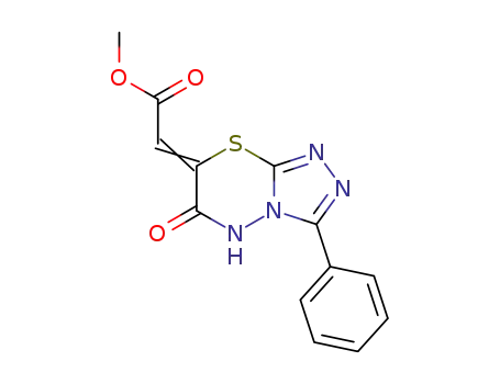 (6-oxo-3-phenyl-5,6-dihydro-[1,2,4]triazolo[3,4-<i>b</i>][1,3,4]thiadiazin-7-ylidene)-acetic acid methyl ester