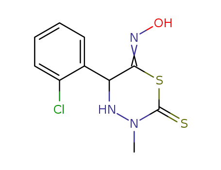 5-(2-chloro-phenyl)-3-methyl-2-thioxo-[1,3,4]thiadiazinan-6-one oxime