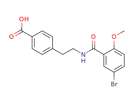 4-(2-<5-bromo-2-methoxy-benzamido>-ethyl)-benzoic acid