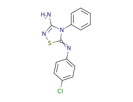 Molecular Structure of 55695-39-1 (1,2,4-Thiadiazol-3-amine,
5-[(4-chlorophenyl)imino]-4,5-dihydro-4-phenyl-)
